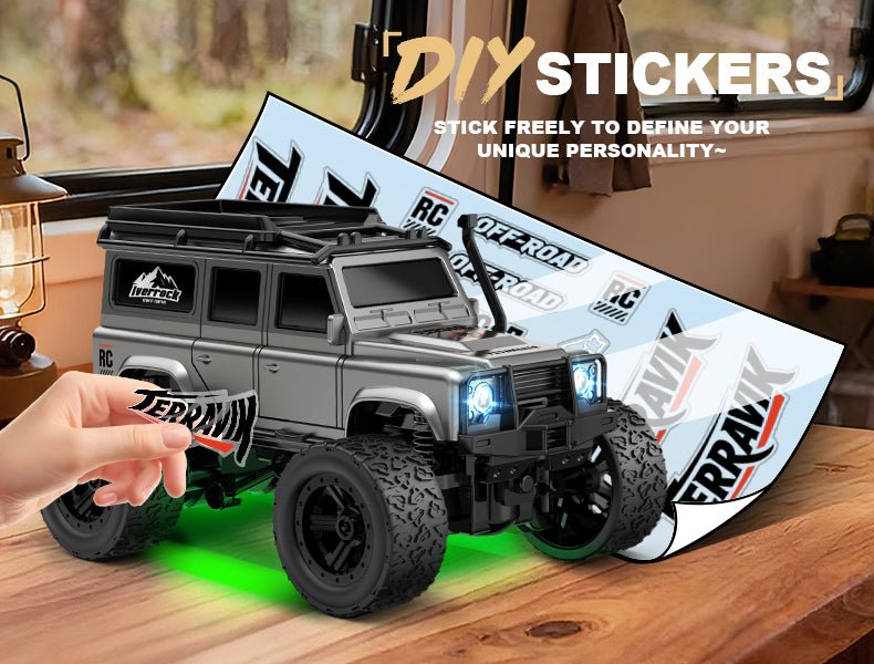 1:64 Scale Mini Desktop RC Crawler - High-Speed Remote Control Off-Road Vehicle Toy with Type-C Charging - Image 3