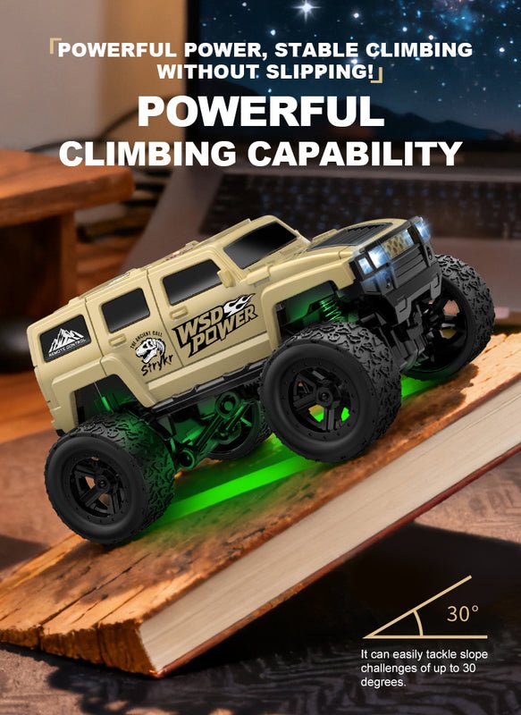 1:64 Scale Mini Desktop RC Crawler - High-Speed Remote Control Off-Road Vehicle Toy with Type-C Charging - Image 5
