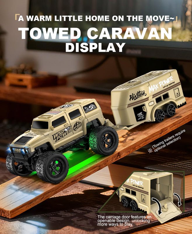 1:64 Scale Mini Desktop RC Crawler - High-Speed Remote Control Off-Road Vehicle Toy with Type-C Charging - Image 7